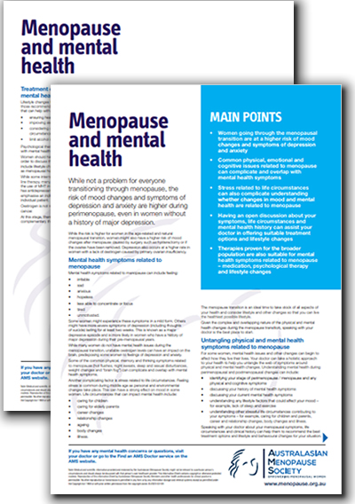 AMS Menopause and mental health