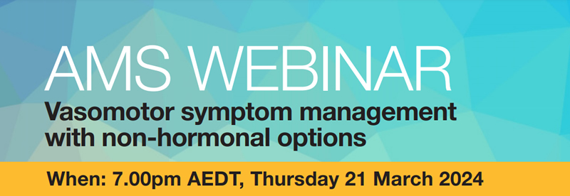 AMS webinar Vasomotor symptom management with non-hormonal options