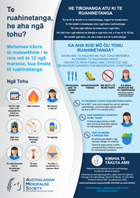 Infographic Menopause what are the symptoms Maori