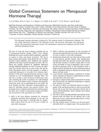 Global Consensus Statement on Menopausal Hormone Therapy