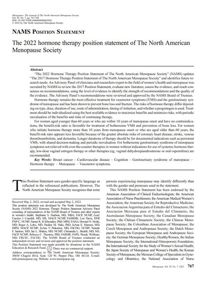 Cover of the Position Statement